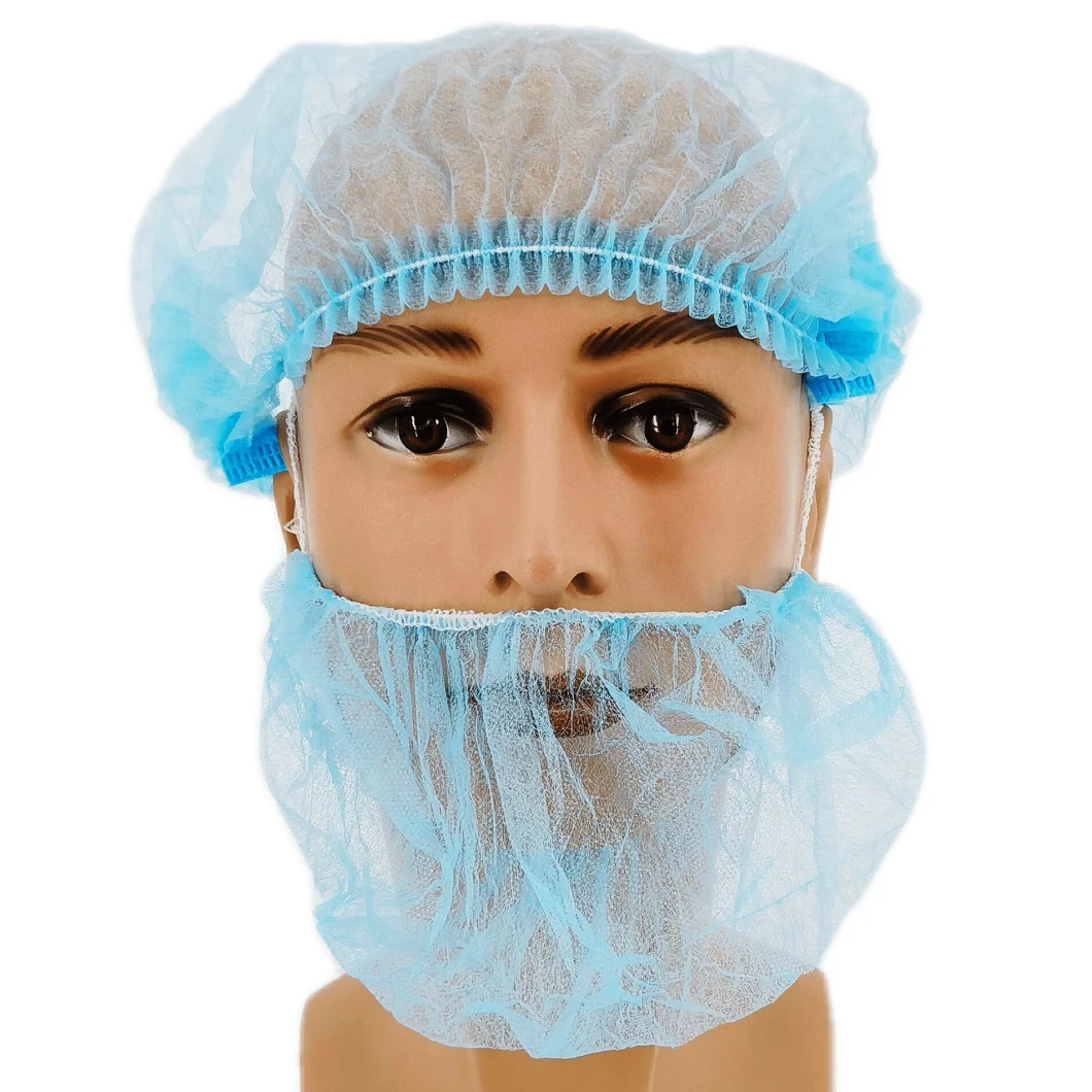 Non Woven Polypropylene Double Loop Disposable Breathable Beard Cover