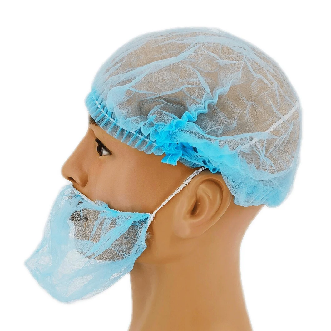 Non Woven Polypropylene Double Loop Disposable Breathable Beard Cover