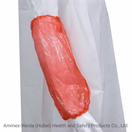 Bunte, von Hand oder maschinell hergestellte Einweg-PE-Ärmelhüllen für den Einsatz in der Küche/im Lebensmittelgeschäft