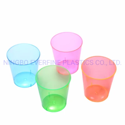 2oz Kunststoff-Einweg-Neon-Schnapsglas (PS) Kunststoffprodukte